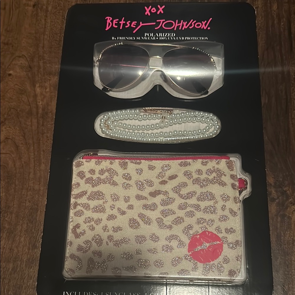 Betsey Johnson Pink and White Sunglasses Collection